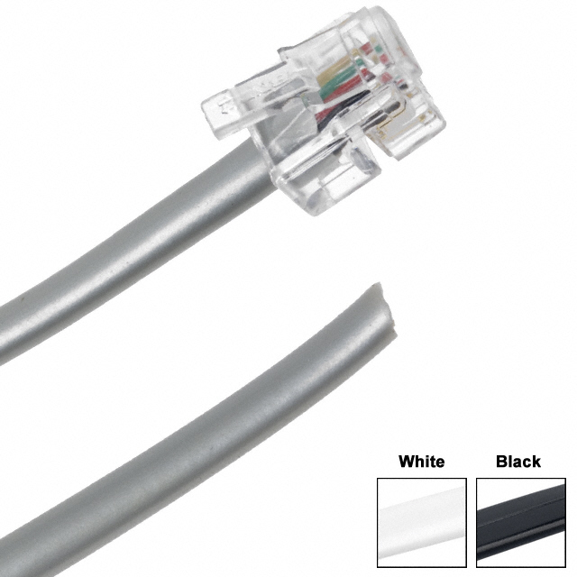 Modular Cable Plug to Cable 6p4c (RJ11, RJ14) 14.00' (4.27m) Unshielded